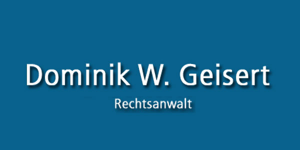 Logo der Kanzlei Rechtsanwalt Dominik W. Geisert in L&ouml;rrach f&uuml;r rechtliche Beratung und Unterst&uuml;tzung.