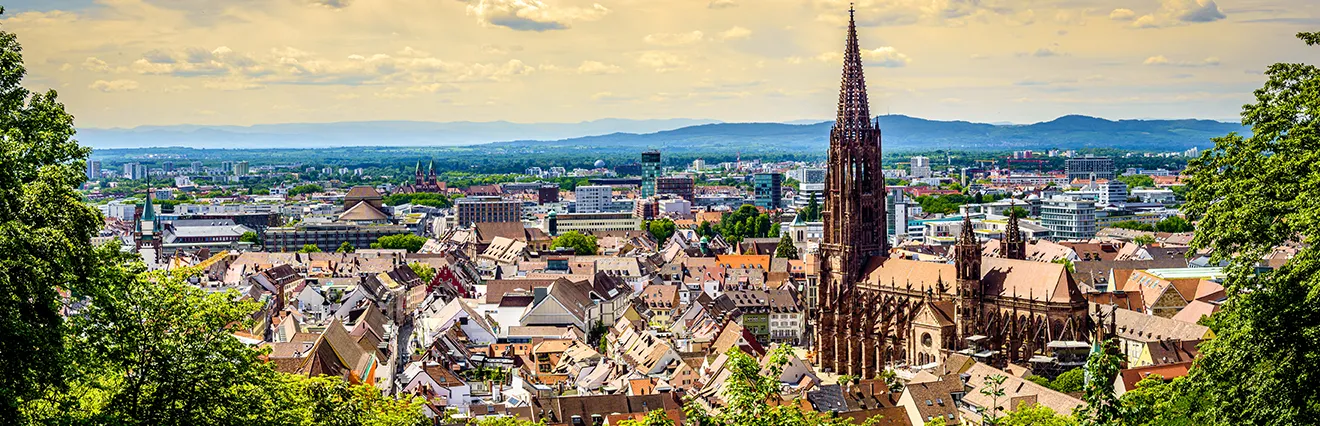 Gütersloh Stadtansicht mit Fachwerkhäusern